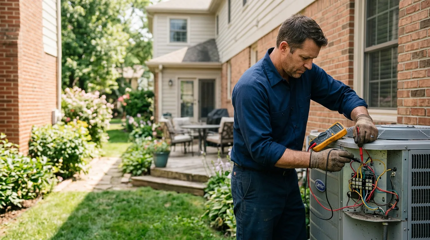 HVAC technician working near Liberty Center, IA